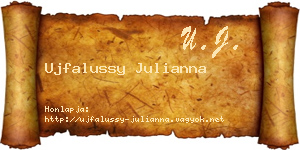 Ujfalussy Julianna névjegykártya